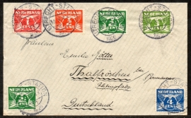 Cover met kortebalkstempel: UTRECHT-STATION naar Duitsland.