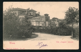 WEESP, Villa Casparis tuinzicht. Gelopen kaart.