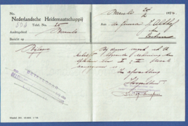 Firma cover BORCULO 1930 van BORCULO naar Lochem met rekening retour om aan te passen. Rekening van firma Olthoff uit Lochem.