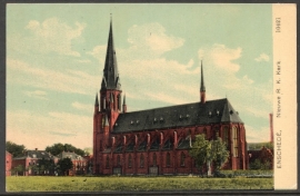 ENSCHEDE, Nieuwe R.K. Kerk. Ongelopen kaart.