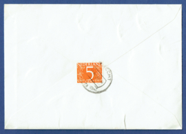 Cover met 18x 5 cent cijfer v. Krimpen. Leuk maakwerk. Afgestempeld Utrecht.