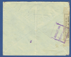 Censuur cover 1915 van AMSTERDAM naar Parijs. MINISTERRE DE LA GUERRE. POSTES ET TELEGRAPHES.