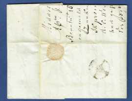 MIDDELBURG 1781. Vouwbrief met VYF STUY stempel van MIDDELBURG naar AMSTERDAM.  5 stuiver stempel.