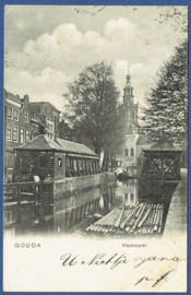 GOUDA, Vischmarkt. Gelopen kaart.