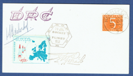 Raketpost 1962. DRC. HEEMSKERK. Europa.  Met handtekening.