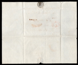HAARLEM 1835. Briefomslag met rondstempel HAARLEM zonder jaartal en HAARLEM FRANCO naar AMSTERDAM.