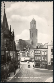ZWOLLE, St. Michaelskerk met Peperbus. Ongelopen kaart.