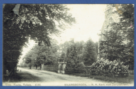 MAARSBERGEN, H.H. Kerk met Dorpsstraat. Gelopen kaart.