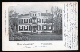 WOUDENBERG, Huize Laanzicht. Gelopen kaart.