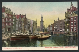 AMSTERDAM, Munttoren Binnen-Amstel. Gelopen kaart.