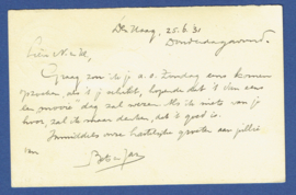 G - Briefkaart. Antwoord briefkaart met bijfrankering van 's GRAVENHAGE STATION H.S.M. naar Noordwijk.