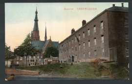 LEEUWARDEN, Kazerne. Gelopen kaart.