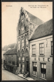 ZIERIKZEE, Het huis der Tempelieren uit het begin der 15e eeuw. Ongelopen kaart.