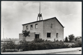 LEMELERVELD, Ger. Kerk. Ongelopen kaart.