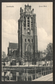 DORDRECHT, Groote Kerk. Gelopen kaart.