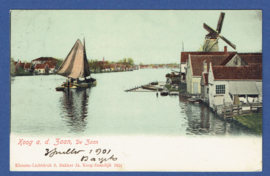 KOOG a.d. ZAAN, De Zaan. Gelopen kaart.