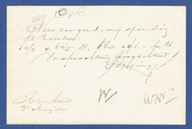G - Briefkaart met kleinrondstempel ARNHEM 2 naar Rotterdam. Met firmastempel.