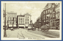 Briefkaart met Olympiade 1928 met kortebalkstempel GRONINGEN naar Oslo, Noorwegen op ansichtkaart Groningen. Eerste dag afstempeling.