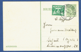 G - Briefkaart met bijfrankering van HARDENBERG naar Duitsland.