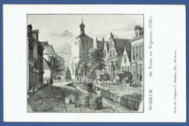 WORKUM, De Toren en Wijmerts (1785). Ongelopen kaart.