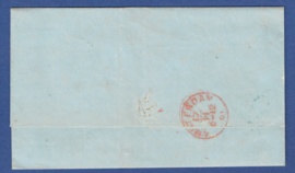 AMSTERDAM 1861. Briefomslag met firma stempel. Lokaal verzonden.