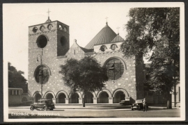 ENSCHEDE, St. Jacobuskerk. Gelopen kaart.