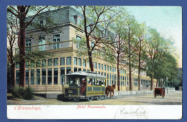 's GRAVENHAGE, Hotel Promenade. Gelopen kaart.