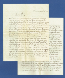 Cover Gymnastiek Vereeniging LYCURGUS te BOLSWARD met kortebalkstempel BOLSWARD naar Budapest. Met brief.