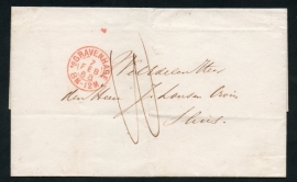 `s GRAVENHAGE 1868. Briefomslag van`S GRAVENHAGE naar SLUIS.