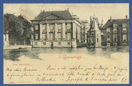 's GRAVENHAGE, Prins Mauritshuis. Gelopen kaart met fraaie frankering.