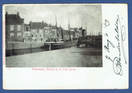 LEMMER, Gezicht op de Oude Haven. Gelopen kaart.