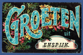 ENSPIJK, Groeten uit Enspijk. Gelopen kaart.
