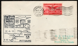 FIRST FLIGHT PITTSBURG, KANSAS. 6 SEPTEMBER 1953.