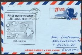 FIRST INTER ISLAND JET MAIL FLIGHT. HILO, HAWAII. 11 APRIL 1966.