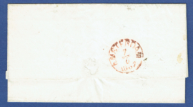 ROTTERDAM 1857. Vouwbrief met dubbel frankering NVPH 1. Met halfrond ROTTERDAM C naar AMSTERDAM.