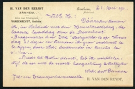 Firma briefkaart ARNHEM 1900 met kleinrondstempel ARNHEM 2 naar DEVENTER.