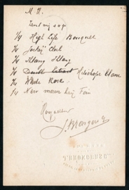 Firma briefkaart ALKMAAR 1893 met kleinrondstempel ALKMAAR naar 's GRAVENHAGE. Met bedrijfsnaam inslag.