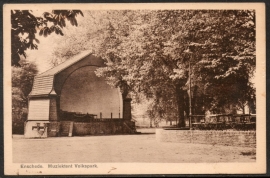 ENSCHEDE, Muziektent Volkspark. Gelopen kaart.