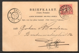 ROTTERDAM, Schiedamsche Dijk. Gelopen kaart.