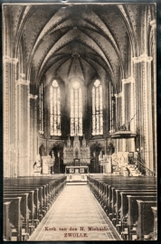 ZWOLLE, Kerk van den H. Michaels. Gelopen kaart.