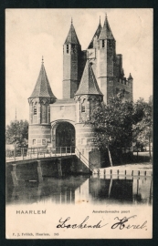 HAARLEM, Amsterdamsche poort. Gelopen kaart.