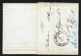 Punstempel 91 en kleinrondstempel ROTTERDAM op vouwbrief (firma) naar Duitsland.