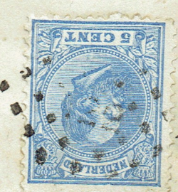 Puntstempel 122 en kleinrondstempel WINSCHOTEN met langstempel BLIJHAM op cover naar  AMSTERDAM.