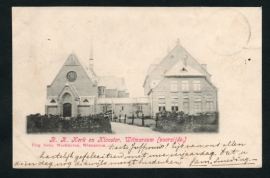 WITMARSUM, R.K. Kerk en Klooster, Witmarsum (voorzijde.) Gelopen kaart.