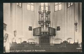 BOLSWARD, Orgel in 't Museum St. Martinikerk. Ongelopen kaart.