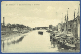 ZIERIKZEE, De Visschers- en Scheepstimmerdijk te Zierikzee. Gelopen kaart.