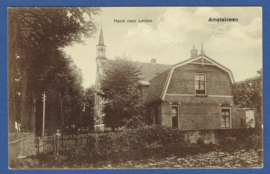 AMSTELVEEN, Hand naar Leiden. Ongelopen kaart.