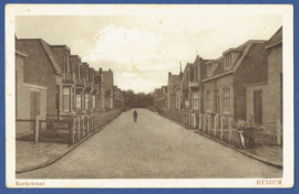 HUIZUM, Kerkstraat. Gelopen kaart.