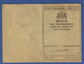 Postbuskaartje CULEMBORG met nvph 391.