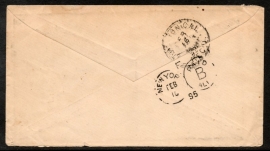 Cover met kleinrondstempel OOSTEREND (FRIESL:) naar Amerika.